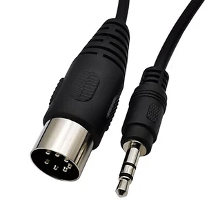 DIN 7 Pin Din MIDI Male Plug To 3.5mm 1/8" Male Stereo Jack Audio Adapter Cable - Picture 1 of 13