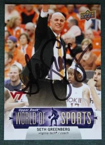 Virginia Tech Coach Seth Greenberg autographed 2011 Upper Deck basketball card-- - Picture 1 of 1