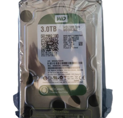 WD WD30EZRX-00SPEB0 HGRNNT2CGB (WCC4) Thailand 3TB 3.5" Sata HDD MAR/2014 *New* - Image 1 of 2