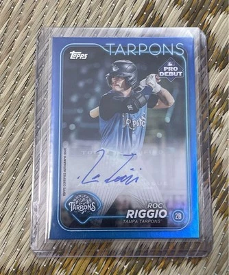 2024 Topps Pro Debut OPS1.040 HR 29 times over Roc Riggio Tarpons Auto/150#PD112 - Image 1 of 4