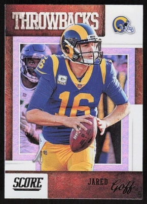 2019 Score Throwbacks Jared Goff #T-8 Los Angeles Rams - Image 1 of 2