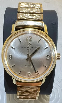 Винтажные автоматические часы Eterna-Matic 1000 Birks циферблат с совместной подписью сделано в Швейцарии - Изображение 1 из 3