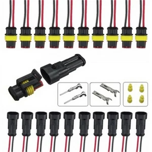 Electrical Connectors Marine Male female Scooter Black Accessory 5pcs - Picture 1 of 11