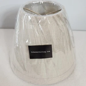 Mini Fabric Lamp Shade`Sand Off White~Clip On Style~UrbanestLiving NEW 5.5"H/6"W - Picture 1 of 7