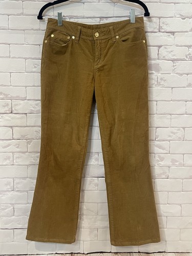 Pantalone Tory Burch classico bootcut giallo senape velluto a coste donna 26 27x34 imbord