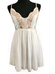 Lulu’s Wedding Guest Dress Mini M Boho Fairy Festival Peasant Embroidered Y2K - Picture 1 of 19