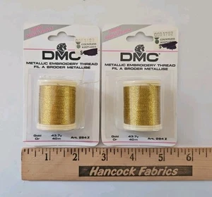 LOT OF 2 DMC Metallic Embroidery Thread 43.7 Yards Each (40m) Gold Art. 284Z NIP - Picture 1 of 3