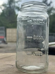 Clear Glass Jar with Oz Measurements 12oz Vintage Kitchen Storage Canister - Bild 1 von 7