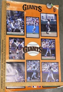 NEW Vintage 1987 San Francisco Giants Team Poster Starline 22" X 34" Will Clark - Picture 1 of 4