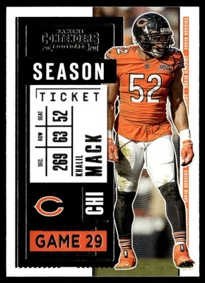2020 Panini Contenders Khalil Mack Chicago Bears #81 - Image 1 of 2