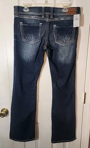 NWT BKE Denim Jeans Womens 31x31.5 Blue Stella Bootcut Stretch Dark Wash Faded - Picture 1 of 5
