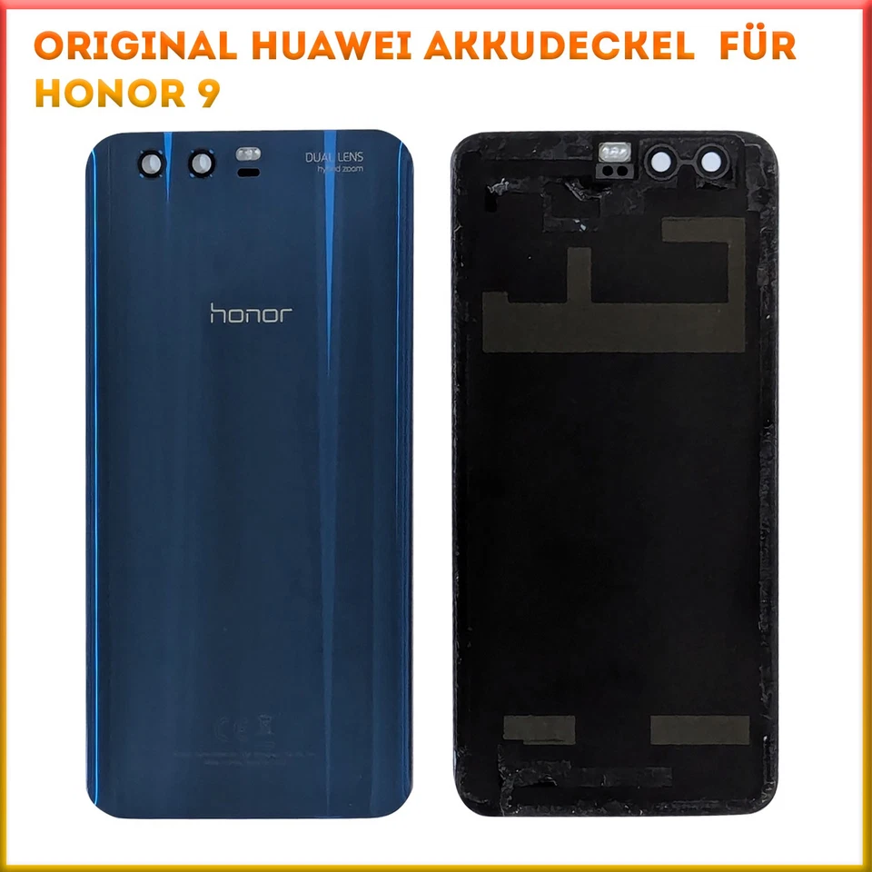 Original Huawei Honor 9 Tapa De Batería Backcover Incl. Cristal De Cámara Azul - Imagen 1 de 1