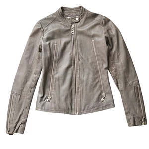 DOMA Charcoal Gray Genuine Leather Jacket Size Small - Picture 1 of 14