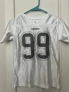 Houston Texans Watt #99 Trikot weiß Jugend Small 7/8 Mädchen Kurzarm V-Ausschnitt - Bild 1 von 4