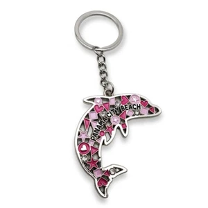 Panama City Beach Dolphin Keychain Car Key Ring Travel Tourist Souvenir Metal - Picture 1 of 4