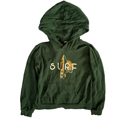 ONEILL SURF SUDADERA CON CAPUCHA NIÑAS S 34"x20" JERSEY VERDE BOSQUE 100% ALGODÓN Foto 1 de 4