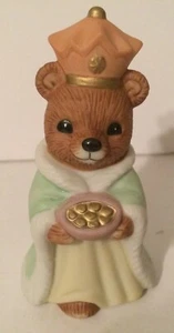 Homco Teddy Bear Christmas Nativity Wiseman with Gold Coins - Picture 1 of 1