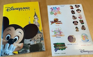 NUOVO LIBRO VINTAGE DISNEYLAND PARIS SOUVENIR PARK CON ADESIVI - Foto 1 di 8