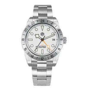 San Martin Automatic 39mm GMT Watch White Dial NH34 SN0054-G-E - Picture 1 of 2