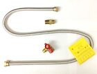Universal Gas Appliances Hook-Up Kit with 48" Stainless Hose and Shut-Off Valve
