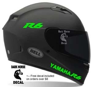 Helmet decals Yamaha R6 Motorcycle helmet decals, Sticker.  R6 Yamaha decal - Bild 1 von 20