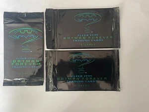 1995 FLEER BATMAN FOREVER - 3 UNOPENED Packs 6 Cards Per Pack DC Comics - Picture 1 of 2