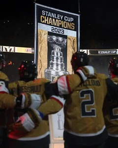 Vegas Golden Knights 2023 Stanley Cup Champions Banner 8x10 NHL Hockey Foto - Imagen 1 de 1