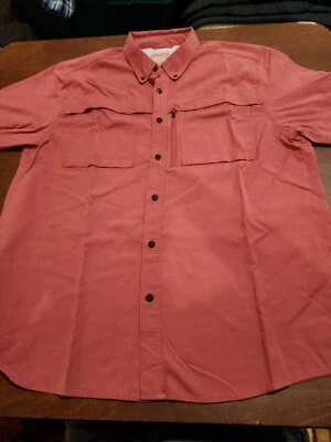 Coleman Outdoors Adventure Mens XL S/S  Salmon Button Down Shirt EUC. RB3 - Image 1 of 4