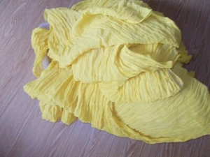 "Tela tipo gasa de oro amarillo KW-527 58' 45" drapeado decoración de boda - Imagen 1 de 4