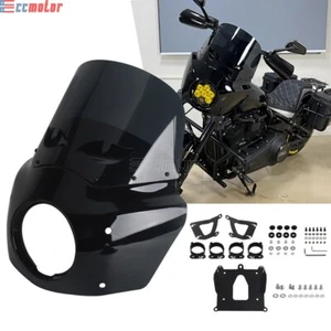 Club Style Front Fairing W/ Windshield For M8 Fat Bob FXFB FXFBS Baja Design LP6 - Picture 1 of 12
