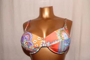 FÜRSTENBERG Bügel Bikinitop Bikini-Top peach/bunt 44C 44 C NEU - Bild 1 von 3