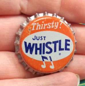 vintage vinyl lined soda pop bottle cap NOS Thirsty? Just Whistle beverage crown - Picture 1 of 7