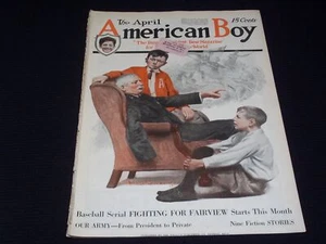 1918 APRIL THE AMERICAN BOY MAGAZINE NICE ILLUSTRATED COVER - E 2394 - Picture 1 of 2