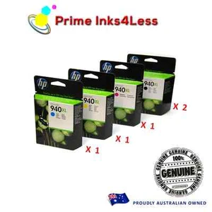 Genuine HP Set+Extra Black 940XL 2x C4908AA 1x C4906AA C4907AA C4909AA 5 inks - Picture 1 of 2