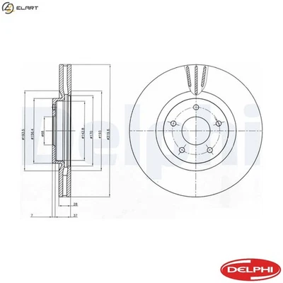2x BRAKE DISC BG4231C FOR RENAULT KOLEOS/SUV NISSAN DUALIS QASHQAI/+2 JUKE 2.5L - Image 1 of 4