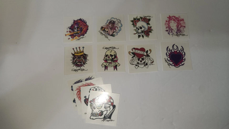 Lote de 12 tatuajes temporales pequeños de 1 ¹/² pulgadas Ed Hardy  Foto 1 de 1