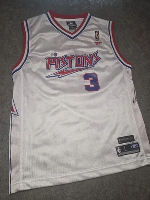 Camiseta deportiva de colección Reebok Hardwood Classics Detroit Pistons Ben Wallace juvenil grande  Foto 1 de 4