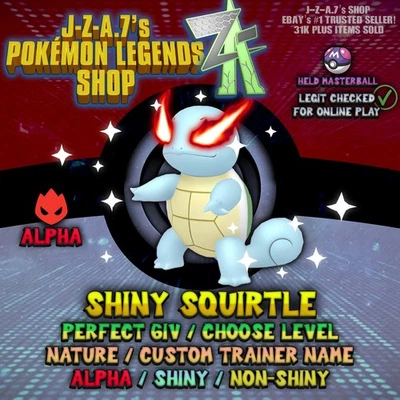 ✨ SQUIRTLE 6IV ✨ Pokemon Legends ZA ✅ ALPHA / PERFECT IV ✅ - Image 1 of 2