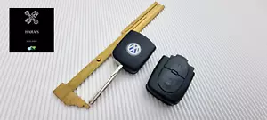 Originale VW Skoda Huf 2 pulsanti chiave radio 1J0959753A chiave profilo n.: HAA - Foto 1 di 13