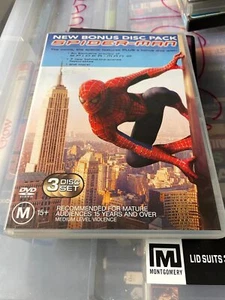 Spiderman DVD New Bonus 3 Disc Pack Tobey Maguire Region 4 vgc t73 - Picture 1 of 1