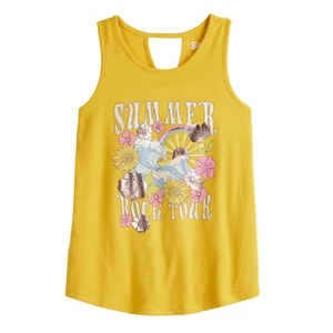 NWOT SO Girls Summer Rock Tour Graphic Tank Top Keyhole Cutout - LARGE - Picture 1 of 6