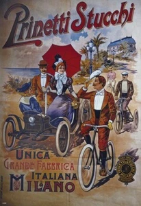 BICYCLE VINTAGE AD POSTER Prinetti RARE HOT NEW - Picture 1 of 1