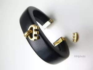 SWATCH: LEDER-SPANGEN-ARMBAND "QUEEN OF THE NIGHT" FÜR IRONY-LADY NEU Umfang L - Foto 1 di 1