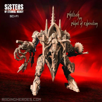 Raging Heroes Sisters of Eternal Mercy Philiah on Pulpit of Expiration 28mm - Image 1 of 3