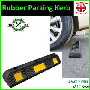 KERB Car Parking Driveway Garage Assist WHEEL STOP Stopper Block GUIDE Rubber