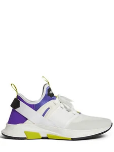 Authentic Tom Ford Jago Sneakers Purple White Trainers UK 9 EU 43 RRP £890 NEW - Picture 1 of 7