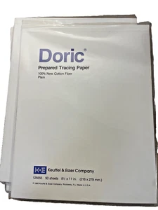 200 pg Vtg New Doric K+E Keuffel & Esser 125555 8.5x11 Prepared Tracing Paper - Picture 1 of 3