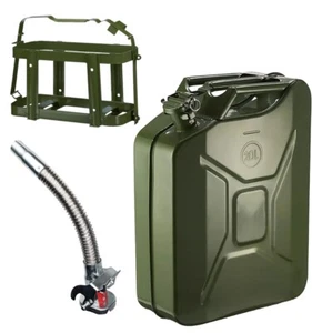 Bote de combustible de metal Autojack 20L Jerry Can incluye boquilla y soporte verde - Imagen 1 de 11