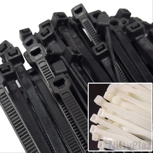 NiftyPlaza 10 Inch Cable Ties - 500 Pack Heavy Duty 75 LBS Nylon Wrap Zip Ties - Picture 1 of 16