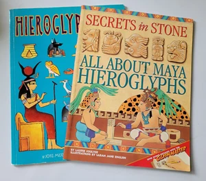 Set of 2 Hieroglyphs By Joyce Milton & Secrets in Stone By Laurie Coulter - Imagen 1 de 5